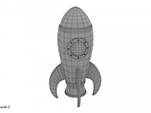 cartoon rocket 3D Model