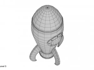 cartoon rocket 3D Model