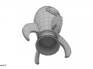 cartoon rocket 3D Model