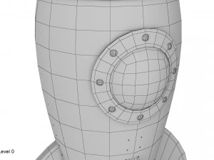 cartoon rocket 3D Model