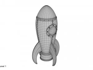 cartoon rocket 3D Model