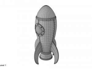cartoon rocket 3Dモデル