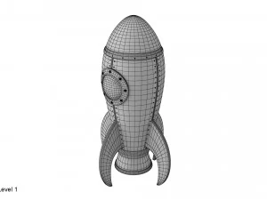 cartoon rocket 3D Model