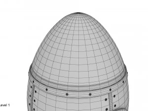 cartoon rocket 3D Model