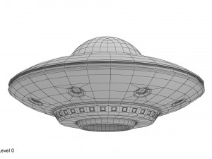 cartoon ufo Model 3D