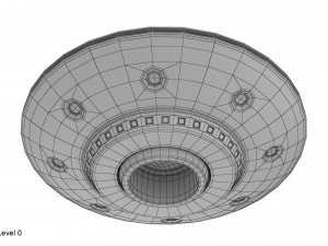 cartoon ufo Model 3D