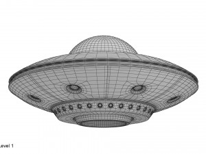 cartoon ufo Model 3D