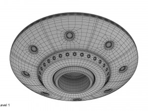 cartoon ufo Model 3D