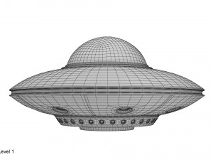 cartoon ufo Model 3D