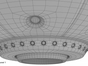 cartoon ufo Model 3D