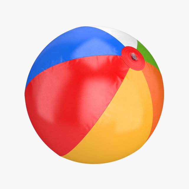 beach ball Model 3D .c4d .max .obj .3ds .fbx .stl .blend 
