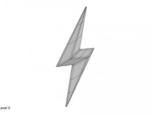 s&iacute;mbolo del rayo Modelo 3D