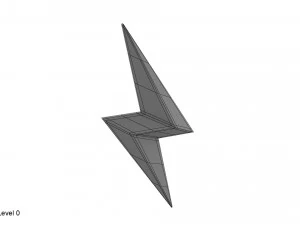 s&iacute;mbolo del rayo Modelo 3D