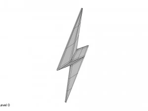 s&iacute;mbolo del rayo Modelo 3D