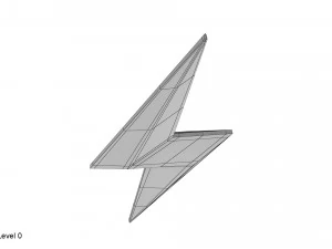 s&iacute;mbolo del rayo Modelo 3D