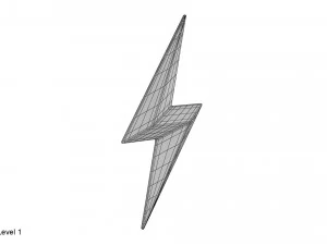 s&iacute;mbolo del rayo Modelo 3D