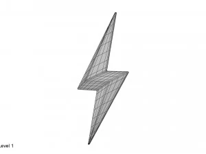 s&iacute;mbolo del rayo Modelo 3D