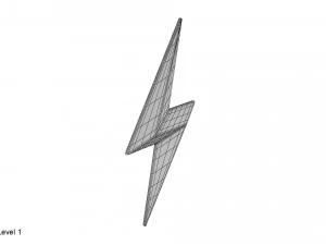 s&iacute;mbolo del rayo Modelo 3D