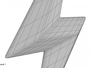 s&iacute;mbolo del rayo Modelo 3D