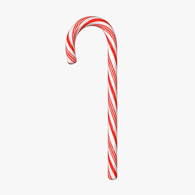 candy cane Model 3D .c4d .max .obj .3ds .fbx .stl .blend 