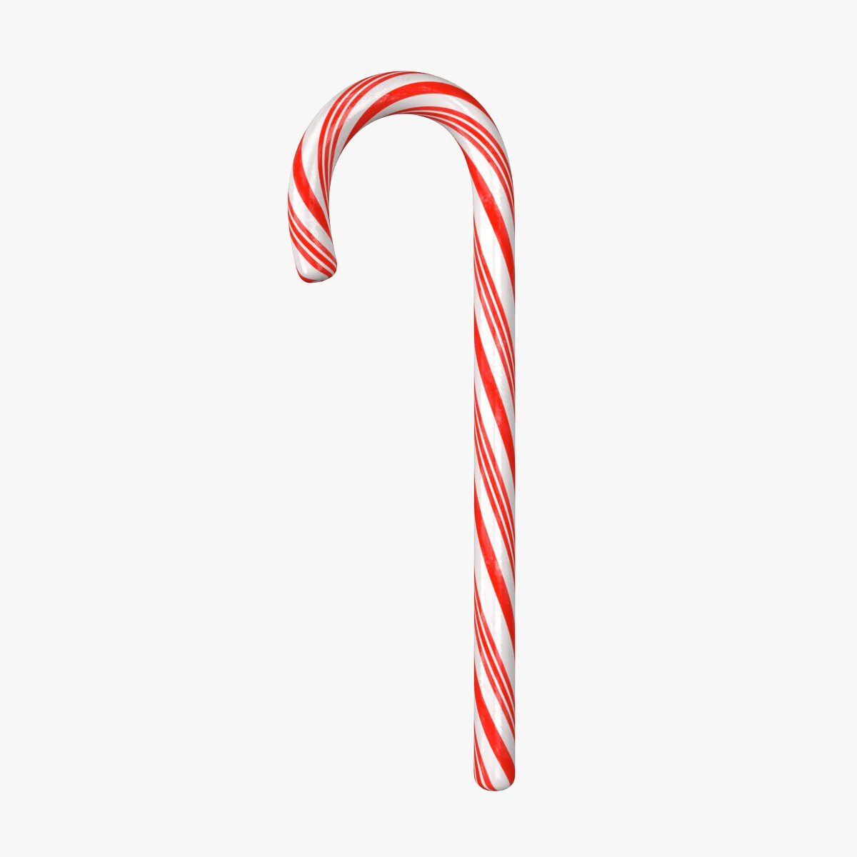 candy cane 3D Model .c4d .max .obj .3ds .fbx .stl .blend 