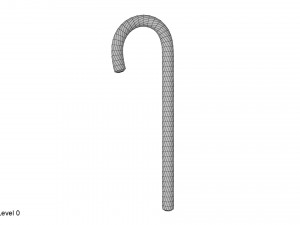 candy cane Model 3D