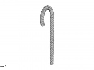 candy cane Model 3D