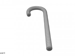 candy cane Model 3D