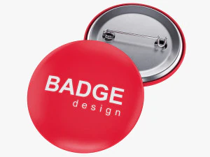 배지 핀 3D 모델