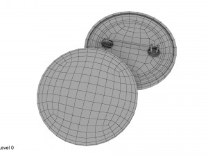 badge pin 3D 모델