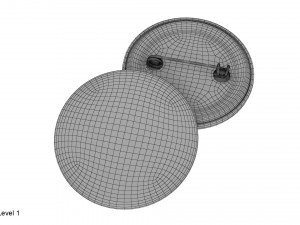 badge pin 3D 모델