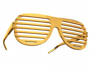 gold shutter shade sunglasses Modèle 3D