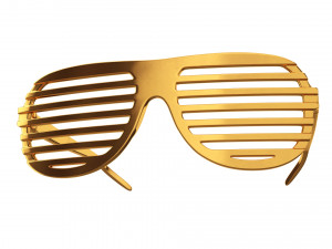 gold shutter shade sunglasses Modèle 3D