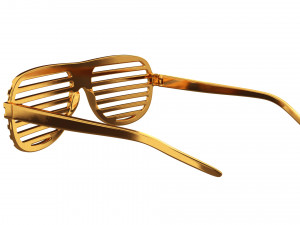 gold shutter shade sunglasses Modèle 3D