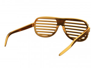 gold shutter shade sunglasses Modèle 3D
