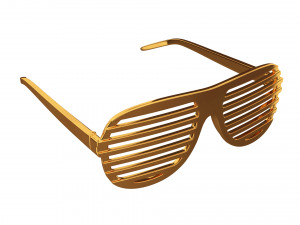 gold shutter shade sunglasses Modèle 3D
