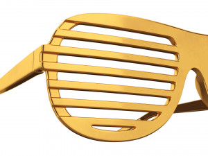 gold shutter shade sunglasses Modèle 3D