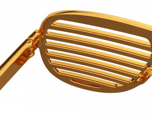 gold shutter shade sunglasses Modèle 3D
