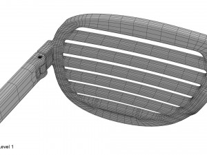 gold shutter shade sunglasses Modèle 3D