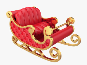 santa sleigh 3D 模型