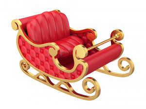 santa sleigh 3D Model