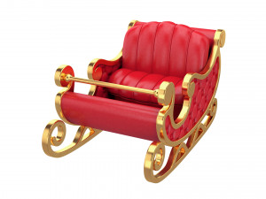 santa sleigh 3D Model