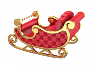 santa sleigh 3D Model