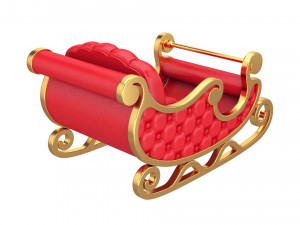 santa sleigh 3D Model