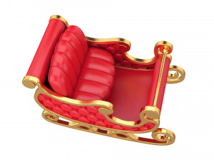 santa sleigh 3D Model