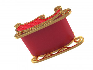 santa sleigh 3D Model
