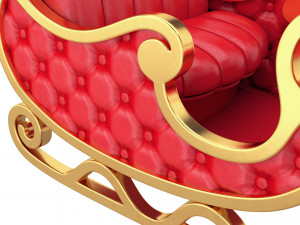 santa sleigh 3D Model