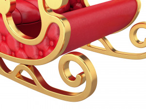 santa sleigh 3D Model
