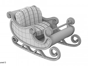 santa sleigh 3D Model