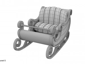 santa sleigh 3D Model